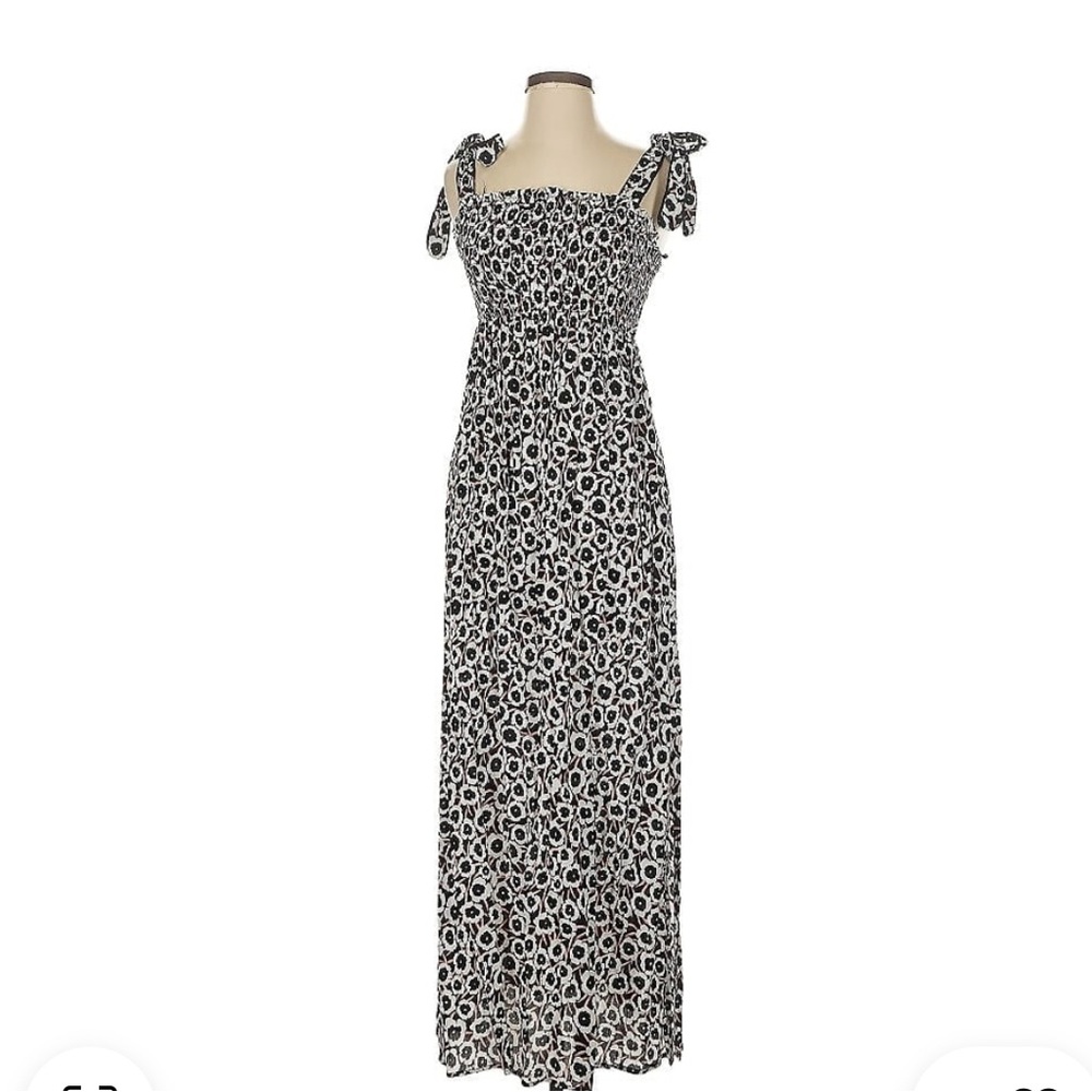 NWT Diane Von Furstenberg Maxi Dress in Black and White Floral